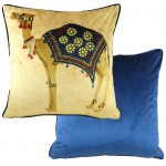 Camel Indigo cushion cover